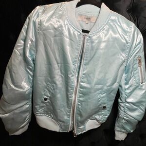 Ice Blue Forever 21 Bomber Jacket